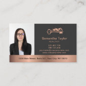 Real Estate Professional voegt de Foto en de Bezig Visitekaartje (Voorkant)