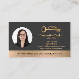 Real Estate Professional voegt foto en logo toe Visitekaartje