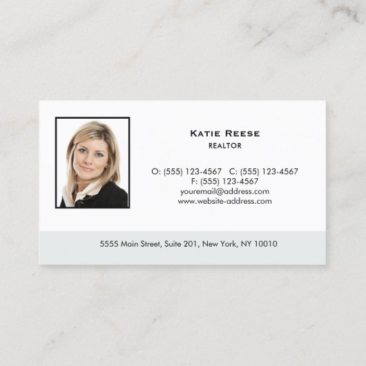 Real Estate Professional voegt foto en Logo toe Visitekaartje (Achterkant)