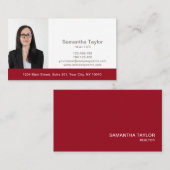 Real Estate Professional voegt foto en logo toe Visitekaartje (Voorkant / Achterkant)