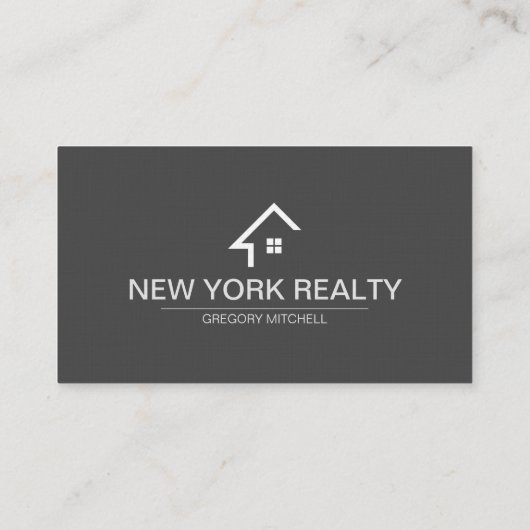 Real Estate Profile Grey and White Visitekaartje (Achterkant)