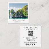 Real Estate Realtor Agent Photo QR Code Vierkante Visitekaartje (Voorkant / Achterkant)
