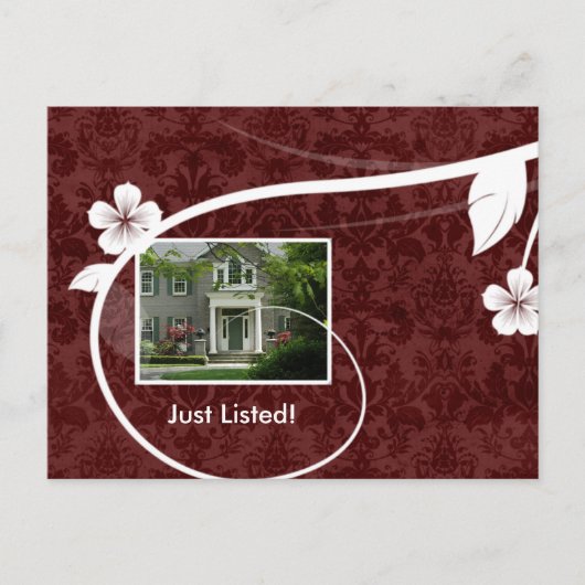 Real Estate / Realtor Briefkaart Rood (Voorkant)