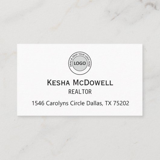 Real Estate Realtor Business Card Template Visitekaartje (Achterkant)