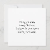 Real Estate Realtor Gift CHRISTMAS Card (Achterkant)