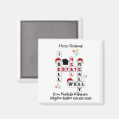Real Estate Realtor Gift CHRISTMAS Magneet (Voorkant / Achterkant)