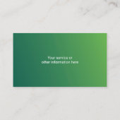 Real Estate Realtor Modern Green Custom Photo Visitekaartje (Achterkant)