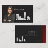 Real Estate Realtor Property Manager Building City Visitekaartje (Voorkant / Achterkant)