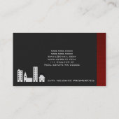 Real Estate Realtor Property Manager Building City Visitekaartje (Achterkant)