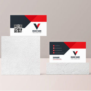 Real Estate Red Dark QR-code Visitekaartje