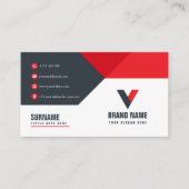 Real Estate Red Dark QR-code Visitekaartje (Voorkant)