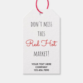 Real Estate Red Hot Market Verkoper Pop door Cadeaulabel