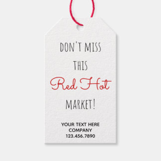 Real Estate Red Hot Market Verkoper Pop door Cadeaulabel
