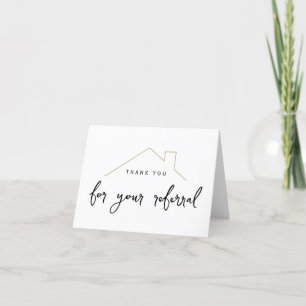 Real Estate Reference Marketing House Dank u Bedankkaart