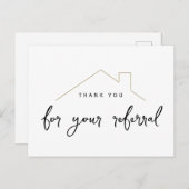 Real Estate Reference Marketing House Dank u Briefkaart (Voorkant / Achterkant)