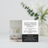 Real Estate Referral Reward Briefkaart (Staand voorkant)