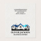 Real Estate Roof logo | Bouw schema's Visitekaartje (Buitenkant ongevouwen)