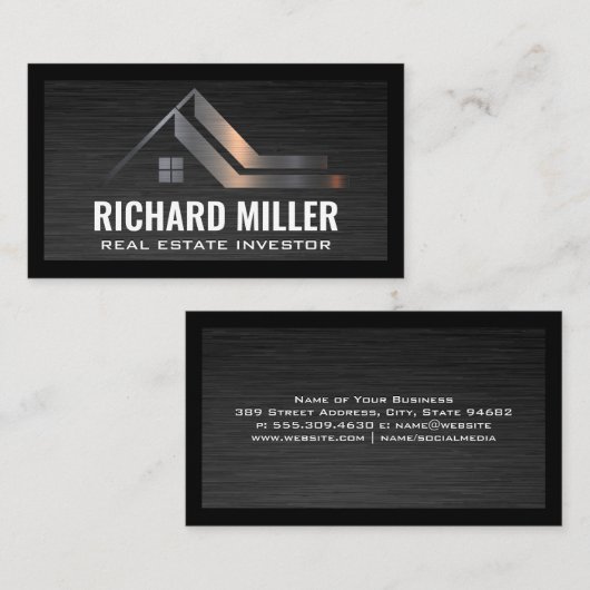 Real Estate Roof | Vastgoedbelegger Visitekaartje (Voorkant / Achterkant)