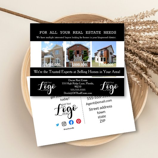 Real Estate School District, gericht op Briefkaart Flyer