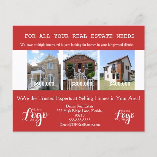 Real Estate School District Targeting Postcards Flyer (Voorkant)