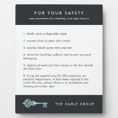 Real Estate Shoing / Open House Client Safety Fotoplaat (Voorkant)