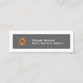 Real Estate Skinny Business Card Template Mini Visitekaartje (Voorkant)