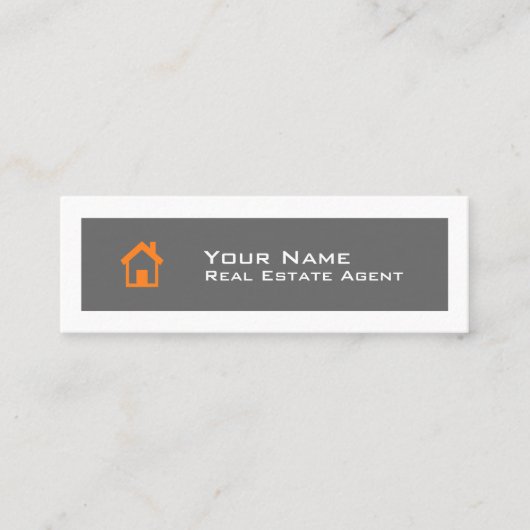 Real Estate Skinny Business Card Template Mini Visitekaartje (Voorkant)