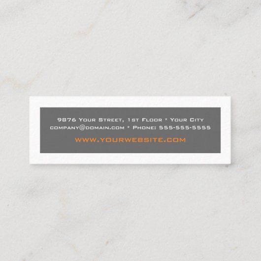 Real Estate Skinny Business Card Template Mini Visitekaartje (Achterkant)
