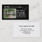 Real Estate Townhouse Visitekaartje Black (Voorkant / Achterkant)