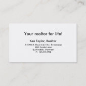 Real Estate Townhouse Visitekaartje Black (Achterkant)