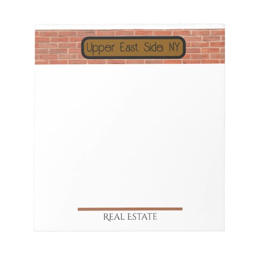 Real Estate | Upper East Side, NYC Notepad Notitieblok (Voorkant)