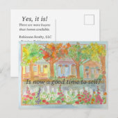 Real Estate Verkoopt een Home Marketing Mailer Briefkaart (Voorkant / Achterkant)