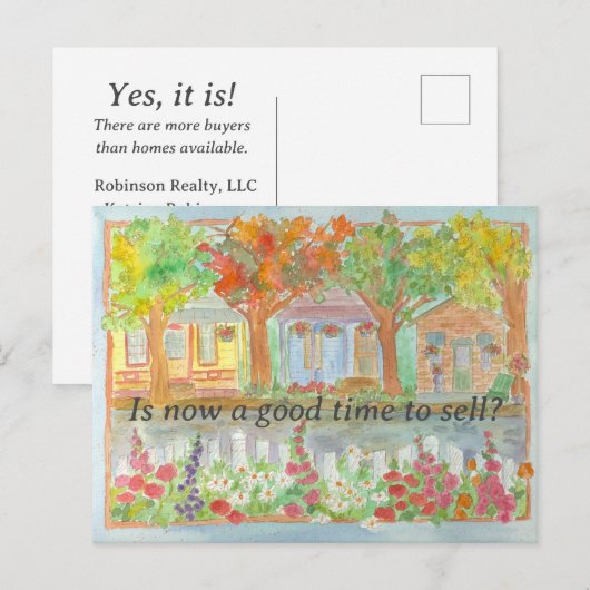 Real Estate Verkoopt een Home Marketing Mailer Briefkaart (Voorkant / Achterkant)