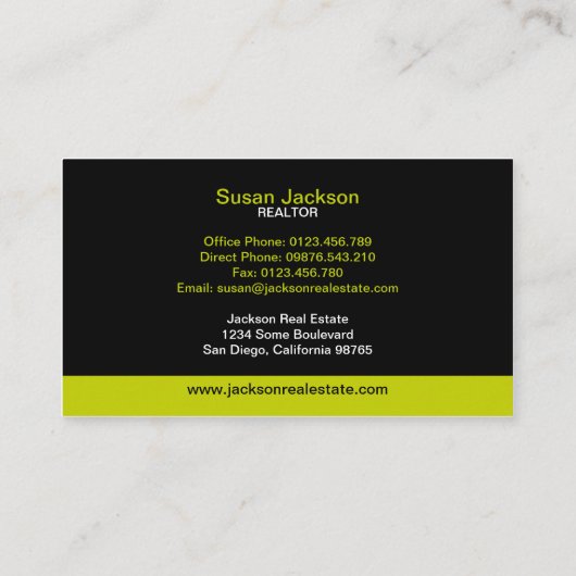 Real Estate Visitekaartje met foto (Achterkant)