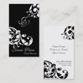 Real Estate Visitekaartje Monogram zwart-wit (Voorkant / Achterkant)