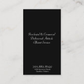 Real Estate Visitekaartje Monogram zwart-wit (Achterkant)