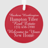 Real Estate "Welcome Home" Nieuw Home Ornament (achterkant)