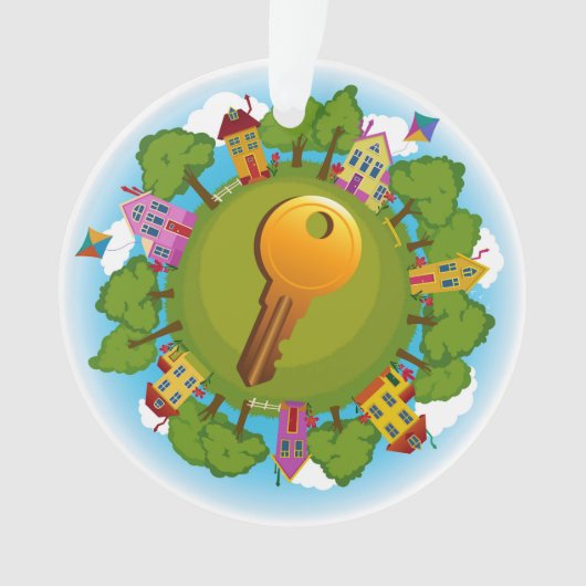 Real Estate "Welcome Home" Nieuw Home Ornament (voorkant)