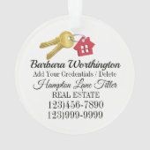 Real Estate "Welcome Home" Nieuw Home Ornament (achterkant)