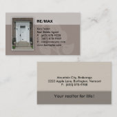 Real Estate White Visitekaartje van deur (Voorkant / Achterkant)