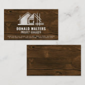 Real Estate Wood Logo | blauwdrukhout Visitekaartje (Voorkant / Achterkant)