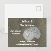 Real Estate Zanddollar Kusthuis Verkoop Promo Briefkaart (Voorkant / Achterkant)