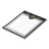 Real Estate - zwarte en gouden laptop Notitieblok (Linkerzijde)