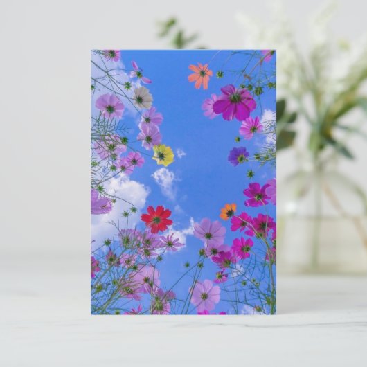 Real Floral Flat Hartelijk dank, aangepast Bedankkaart (Staand voorkant)