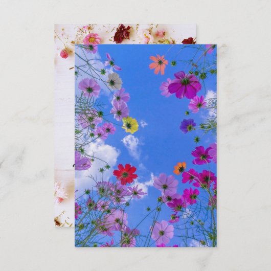 Real Floral Flat Hartelijk dank, aangepast Bedankkaart (Voorkant / Achterkant)