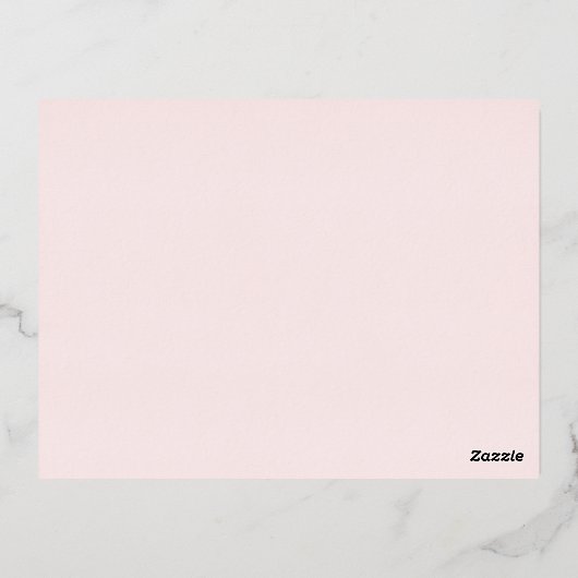 Real foil Moederdag Photo Brushed Script Folie Feestdagen Briefkaart (Achterkant)