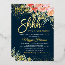 Real Folie Blue Gold Floral Surprise Retirement