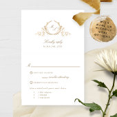 Real Folie Calligrafie Monogram met / zonder RSVP Kaarten