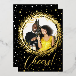 Real Folie Cheers Nieuwjaar feestdag Folie Feestdagenkaart