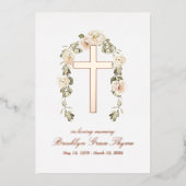 Real Folie Cross Memorial Programme Folie Uitnodiging (Voorkant)